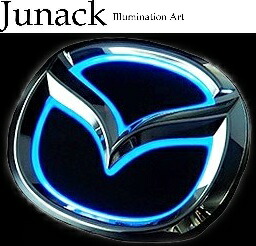 【M's】 MAZDA CX-60 CX60 (2022.09-) Junack リア リヤ LEDトランスエンブレム スリムライン (ブルー) 青 ジュナック 社外 パーツ 部品 外装 カスタム 発光 光る マツダマーク エンブレム イルミ アクセサリー マツダ シーエックスファイブ KH3P KH5P KH3R3P LTE-MZ4｜エムズパーツshop　店 18,209円