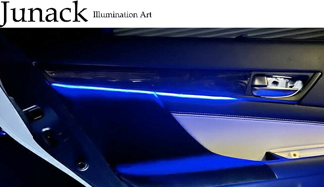 【M's】 レクサス 10系 GS GS-F (2012.01-2020.09) Junack リ・ザード アンビエントイルミネーション (リア左右) ブルー 青色 ジュナック パーツ 部品 発光 光る インテリア カスタム LEXUS 後部座席用 LEDZARD アンビエントライト 室内ドアイルミネーション 10GS LZR-AI-L3B