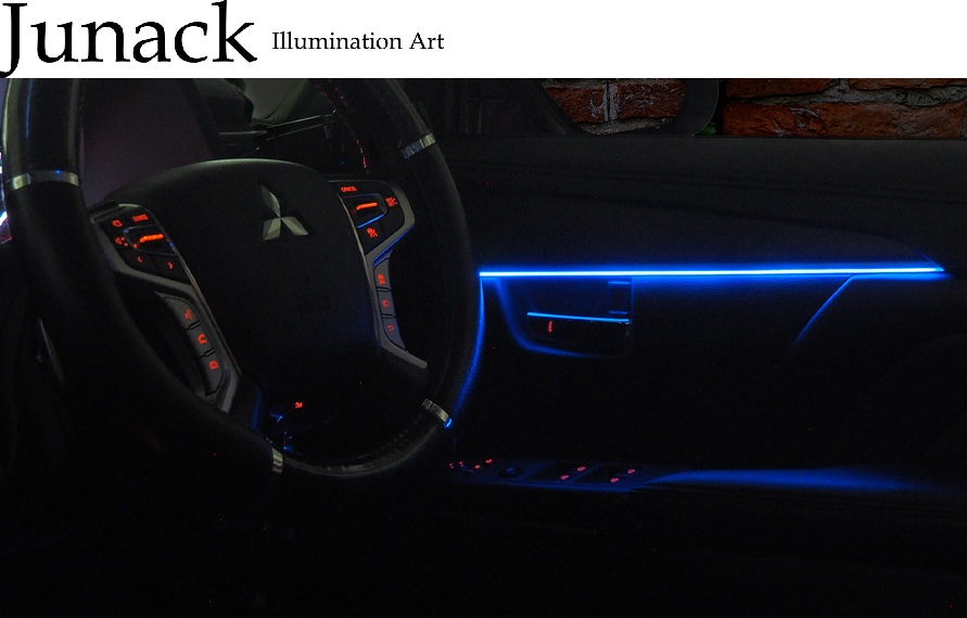 【M's】 三菱 デリカ D5 後期 3DA-CV1W (2019.02-) Junack リ・ザード アンビエントイルミネーション 室内ドアイルミネーション 左右分 2本 ブルー 青色 ジュナック 社外 パーツ 部品 光る 内装 LEDZARD アンビエントライト 運転席 助手席 後部座席 デリカD5 LZR-AI-M1B