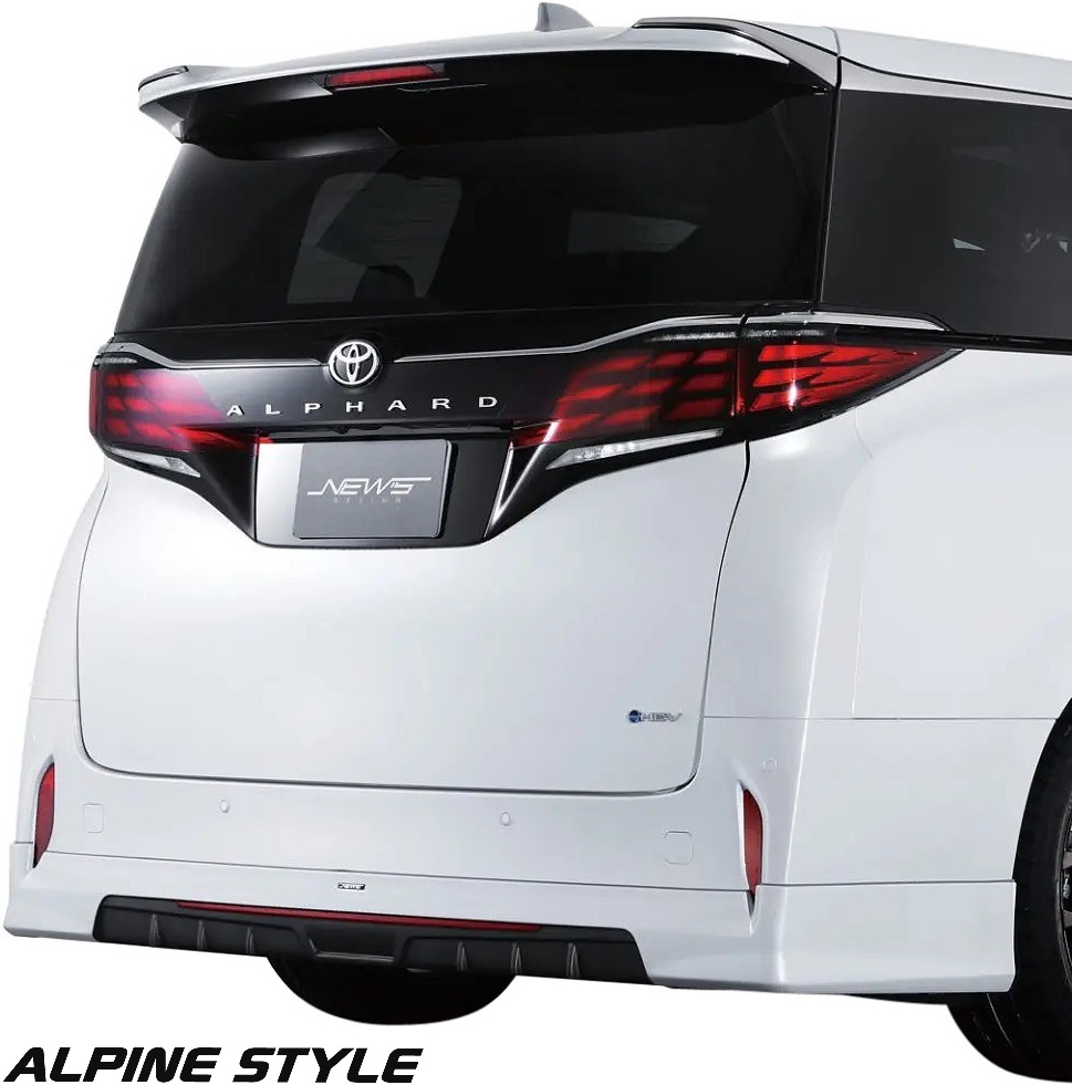 【M's】 40系 アルファード 前期 2023.6- ALPINE STYLE リアハーフスポイラー ABS アルパインスタイル エアロ パーツ 部品 外装 新型 現行 改造 カスタム NEW's ニューズ デザイン TOYOTA 40 ALPHARD 40アルファード リヤ ハーフ アンダー スカート スポイラー NW-40AL-ADR-X 40,112円