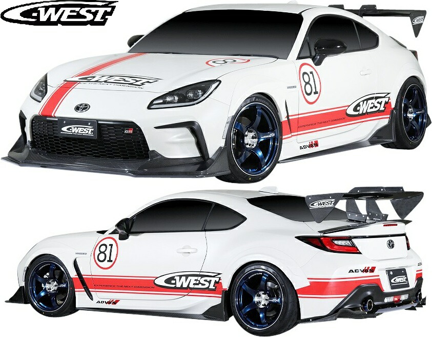 【M's】 トヨタ GR86 ZN8 (2021.10-) C-WEST フルエアロ フルキット 3P セット CFRP カーボン シーウエスト エアロ パーツ 部品 新型 現行型 外装 社外品 改造 カスタム エクステリア TOYOTA ジーアールハチロク レース サーキット CZN801A-FSCF CZN801A-SSCF CZN801A-RDCF｜エムズパーツshop　店