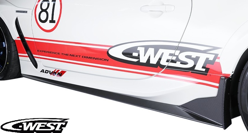 【M's】 トヨタ GR86 ZN8 (2021.10-) C-WEST サイドスカート 左右 CFRP カーボン シーウエスト エアロ パーツ 部品 新型 現行型 外装 社外品 改造 カスタム ドレスアップ エクステリア TOYOTA ジーアールハチロク レース サイド アンダー ステップ スポイラー CZN801A-SSCF｜エムズパーツshop　店 105,270円