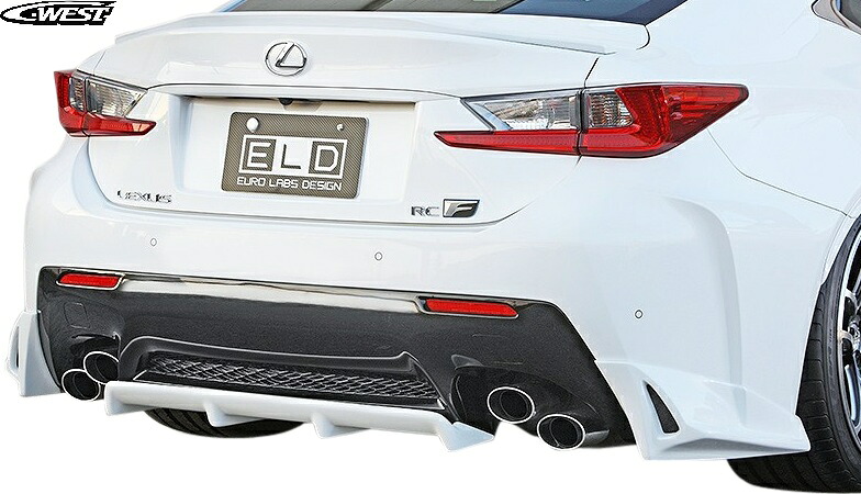 【M's】 LEXUS レクサス RC F RCF USC10 (2014.10-) C-WEST ELD リアディフューザー + リアアンダーフィン セット FRP 未塗装 シーウエスト エアロ パーツ 部品 外装 社外品 改造 シンプル カスタム エクステリア レース サーキット RC-F EUS02A-RFFR|エムズパーツshop 店