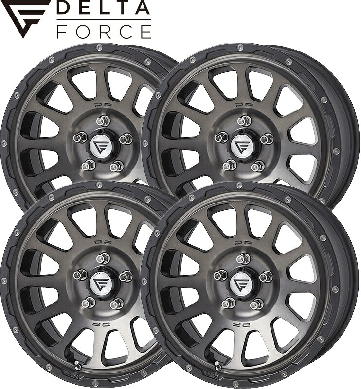 【M's】 50系 RAV4 (2019.4-2025.12) DELTA FORCE OVAL 17インチ ホイール 4本 セット 1台分 (マットスモークポリッシュ) 17x7.0J +32 5-114.3 デルタフォース オーバル 社外 パーツ 部品 足回り カスタム トヨタ TOYOTA 50 ラヴフォー ラヴ4 ラブ4 ラブフォー 50RAV4