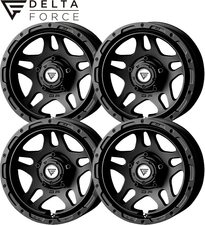 【M's】 ジムニーシエラ JB74W (2018.7-) DELTA FORCE OVERLANDER 16インチ ホイール 4本 セット (マットブラック) 16 x 6.0J -5 5-139.7 デルタフォース オーバーランダー 社外 パーツ 部品 新型 現行 カスタム エクシズルライン アルミホイール 74ジムニー 74シエラ JB74