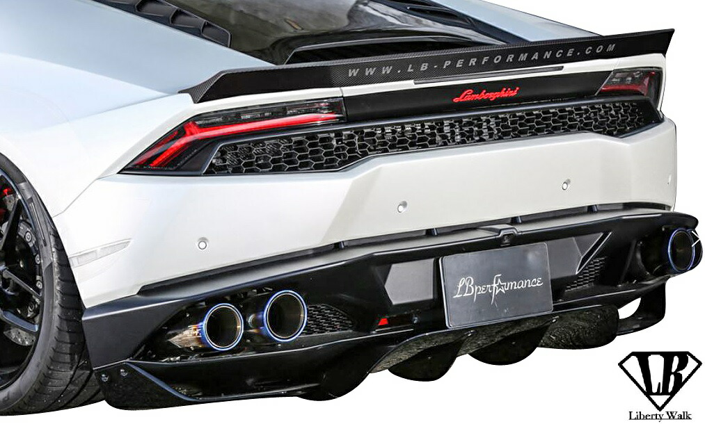【M's】ランボルギーニ ウラカン (2014y-) LB-WORKS カーボン リアディフューザー//CFRP製 Liberty Walk リバティーウォーク リバティウォーク リバティー リバティ LB エアロ リアスカート リヤディフューザー LAMBORGHINI HURACAN|エムズパーツshop 店