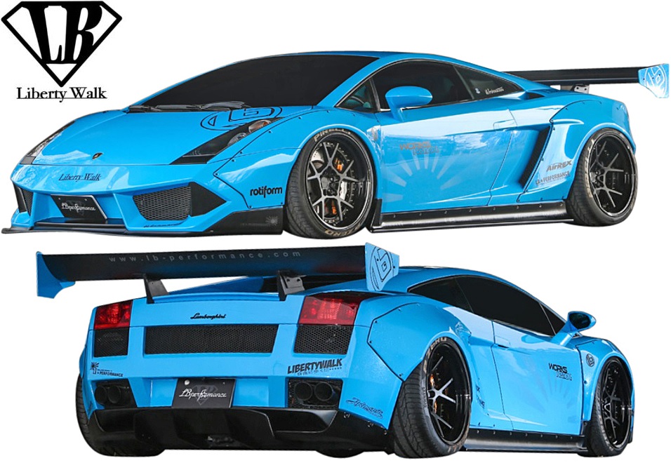 【M's】ランボルギーニ ガヤルド (03y-13y) LB-WORKS コンプリートボディキット Ver.3 (6点)／／FRP製 Liberty Walk リバティーウォーク リバティウォーク リバティー ワイドボディ オーバーフェンダー エアロ フルキット フルエアロ エアロキット エアロセット
