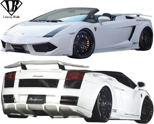 【M's】ランボルギーニ ガヤルド (03y-13y) Liberty Walk エアロキット 4点 (FB+SD+RD+RW3)／／FRP製 リバティーウォーク リバティウォーク リバティー エアロ フルキット フルエアロ エアロセット LBパフォーマンス LB☆PERFORMANCE LBワークス LB-WORKS