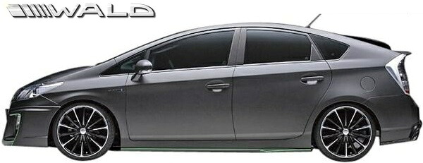【M's】トヨタ プリウス 30系 前期 (H21.05-H23.11) WALD SPORTS LINE サイドステップ 左右／／ABS ZVW30 TOYOTA PRIUS 30 ヴァルド バルド エアロ パーツ エアロキット バンパー サイドスカート プリウス30 30プリウス 未塗装 受注生産品