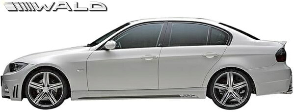【M's】E90 BMW 3シリーズ 前期 (2005y-2008y) WALD SPORTS LINE サイドステップ 左右／／セダン FRP ヴァルド バルド エアロパーツ サイドスカート エアロ 未塗装 受注生産品 320i 323i 325i 330i 335i｜エムズパーツshop　店