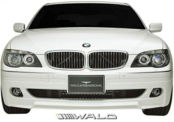 【M's】E65 E66 BMW 7シリーズ 後期用（2005y-2009y）WALD SPORTS LINE ハーフタイプ フロントスポイラー／／FRP製 エアロ ヴァルド バルド スポーツライン 740i 750i 750Li 760Li