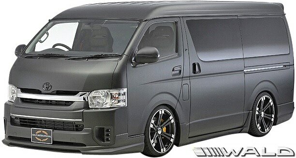 【M's】トヨタ ハイエース レジアスエース ワイド用ロング対応 210系 KDH/TRH 4型（H25.12-）WALD Executive Line エアロ 4点キット （F+S+R+GC）FRP 未塗装 ヴァルド バルド エグゼクティブライン エアロ エアロパーツ TOYOTA ハイエース210 210ハイエース 受注生産品｜エムズパーツshop　店