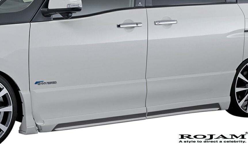 【M's】日産 セレナ C26 前期 後期 (2010/11-2013/11) ROJAM IRT GENIK サイドステップモール 左右 FRP 未塗装 NISSAN SERENA ロジャム アイアールティー ジェニック サイドステップ サイドスカート サイドエアロ C26セレナ セレナC26 社外品 未塗装 21-ss-sec26