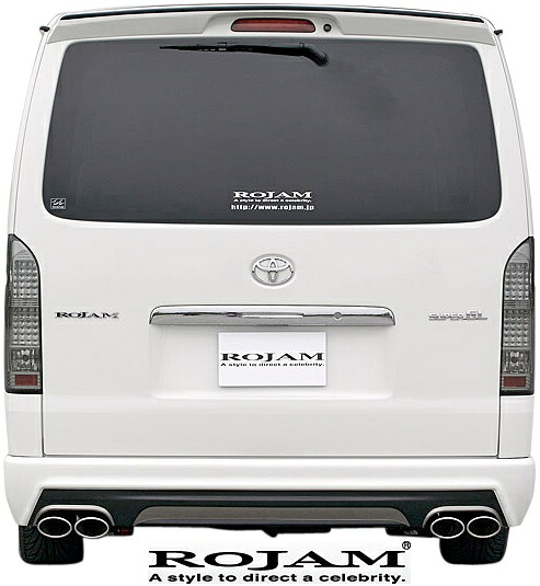 【M's】トヨタ ハイエース 200系 1/2/3/4型 ナロー (2004/8-2010/6) ROJAM IRT リアバンパースポイラー 標準車 FRP ロジャム アイアールティ エアロ リアスカート リアスポイラー TOYOTA HIACE 200ハイエース ハイエース200 KDH200 TRH200|エムズパーツshop 店