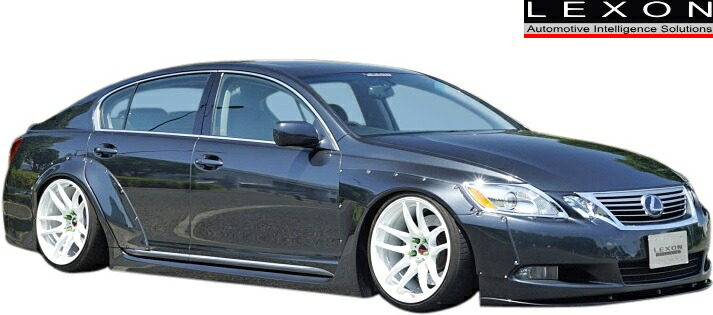 LEXUS 19GS (2005/09-2013/04) LEXON feat. Rocket Bunny #5 Ver.2 (フロントフェンダー+サイドスカート+V-2リアフェンダー)／／LEXUS レクソン ロケットバニー エアロ エアロパーツ ワイドフェンダー オーバーフェンダー レクサスGS 社外品 未塗装 ※要適合確認