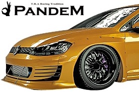 【M's】VW ゴルフ7 5G (2D) PANDEM フロントフェンダー(ワイド) FRP製 TRA京都 パンデム エアロ エアロパーツ エアロキット ワイドフェンダー オーバーフェンダー フォルクスワーゲン Volkswagen GOLF7 MK7|エムズパーツshop 店