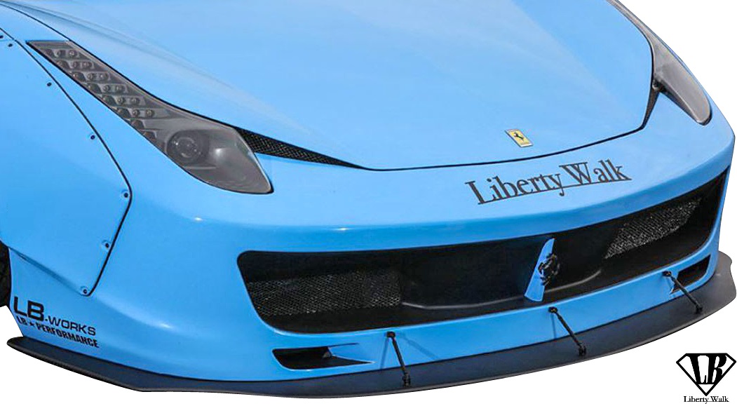 【M's】フェラーリ 458イタリア (2009y-2015y) Liberty Walk LB-WORKS フロントバンパー／／CFRP製 カーボン リバティーウォーク リバティウォーク リバティー リバティ エアロ バンパー｜エムズパーツshop　店