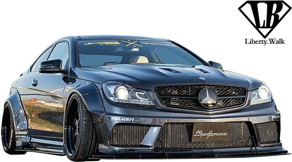 【M's】W204 AMG C63 後期 クーペ用 (2011y-2016y) Liberty Walk LB-WORKS エアロキット 5点／／CFRP+FRP カーボン リバティーウォーク リバティウォーク リバティー リバティ LB ワイドボディ オーバーフェンダー エアロ フルエアロ セット C204 C63AMG ベンツ Cクラス