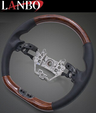 【M's】 ホンダ ヴェゼル RV3 RV4 RV5 RV6 (2021.4-) LANBOオリジナル ガングリップ コンビ ステアリング ハンドル (茶木目調) ランボ 社外品 パーツ 部品 内装品 車内 インテリア ドレスアップ カスタム HONDA VEZEL ベゼル LSH25B|エムズパーツshop 店