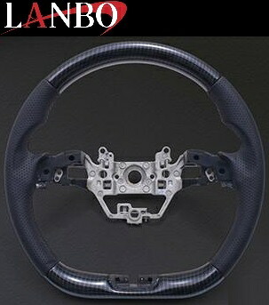 【M's】 ホンダ ヴェゼル RV3 RV4 RV5 RV6 (2021.4-) LANBOオリジナル ガングリップ コンビ ステアリング ハンドル (カーボン調) ランボ 社外品 パーツ 部品 内装品 車内 インテリア ドレスアップ カスタム HONDA VEZEL ベゼル LSH25D