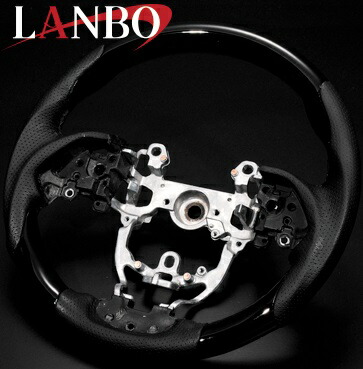 【M's】 50系 プリウス ZVW50 (2015y-2023y) LANBOオリジナル ガングリップ コンビ ステアリング ハンドル (ピアノブラック) ランボ 社外品 パーツ 部品 内装品 車内 インテリア ドレスアップ カスタム トヨタ TOYOTA 50 PRIUS 50プリウス LS183