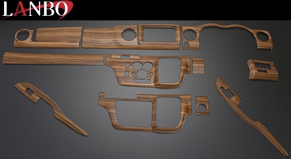 【M's】 日産 E26 キャラバン ワイドボディ (2021.10-) LANBO 3Dインテリアパネル 14pcs (ライトブラウン) ランボ 社外品 パーツ 部品 内装品 車内 インテリア ドレスアップ カスタム NISSAN CARAVAN WIDE P1203-BM296|エムズパーツshop 店