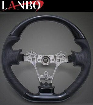 【M’s】 SUBARU サンバートラック グランドキャブ S500J S510J 前期 (H26.9-R4.1) LANBO オリジナル ガングリップ コンビ ステアリング ハンドル (ピアノブラック) ランボ 社外 パーツ 部品 内装品 内装 室内 車内 インテリア カスタム ダイハツ LSD006 LSD006C 25,848円