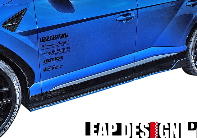 【M's】ランボルギーニ ウルス (2018-) LEAP DESIGN カーボン サイドステップ 左右／／CARBON リープデザイン エアロ サイドスポイラー サイドスカート サイドエアロ Lamborghini URUS SUV