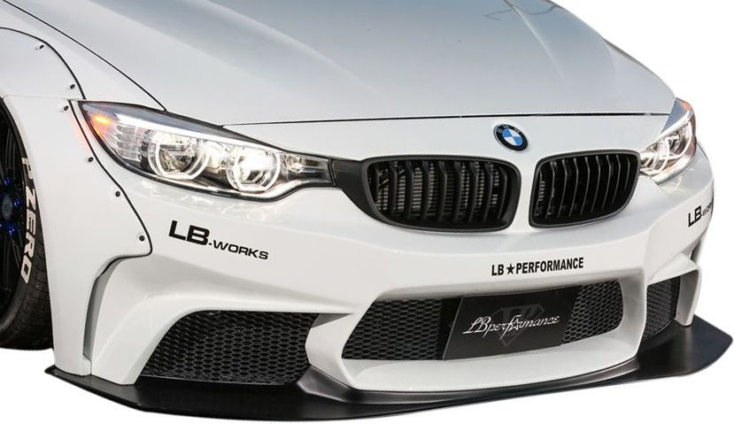 【M's】BMW 4 シリーズ (F32) LB☆WORKS エアロ フロントバンパー ＆ ディフューザー セット ／／ フロント F スポイラー／デフューザー／ LB☆PERFORMANCE BMW 4series Body kit FRP リバティウォーク