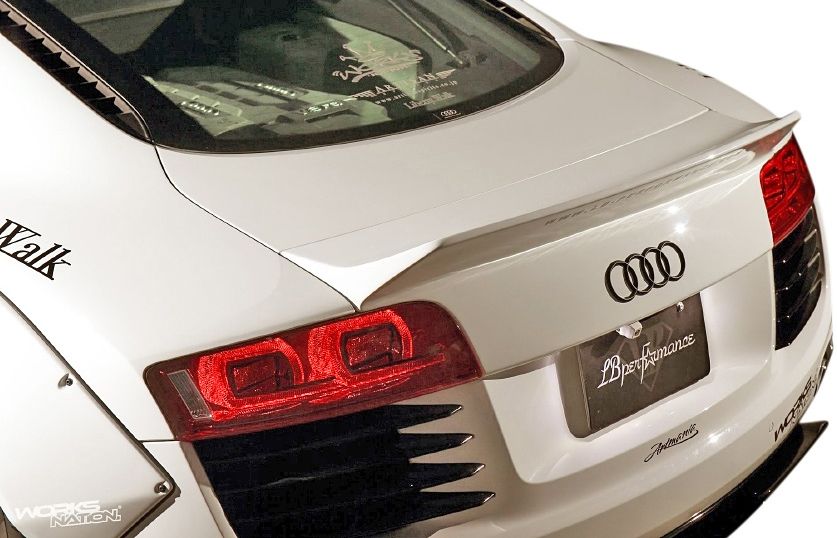 【M's】アウディ R8 LB エアロ リア ウイング ／／ リヤ R ウィング ／ トランク スポイラー ／ LB パフォーマンス ／ WORKS ／ PERFORMANCE ／ AUDI R8 V8 Body kit FRP リバティウォーク