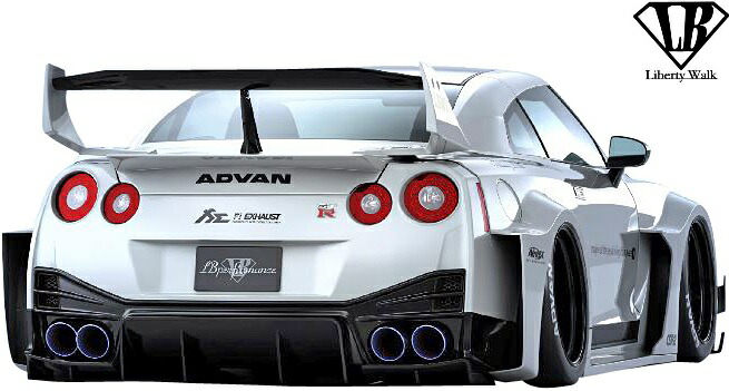 【M's】日産 R35 GT-R (2007y-) LB-Silhouette WORKS GT 35GT-RR リアバンパー／／Dry Carbon ドライカーボン Liberty Walk リバティーウォーク リバティウォーク リバティー リバティ エアロ NISSAN ニッサン GTR LBシルエットワークスGT リヤバンパー