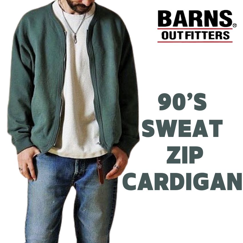 スウェット トレーナー 10 ｏｆｆ Barns バーンズ アウトフィッターズ Br Zipup ジップカーディガン メンズ Vネック ジップアップ カーディガン スウェット 無地 ヘビーウエイト 裏毛 ヴィンテージ 加工 Vカーデ トレーナー 長袖 アメカジ 大人古着