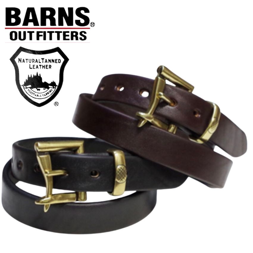 【 BARNS 】 なめし革三尺帯 ジョージバーンズ アウトフィッターズ LE-4024 栃木なめし革とBARNSとの共同研究 赤曳き船 ファイヤーマンズベルト ゴールド バックル メンズ レディース ブランド名 アメカジ  ミリタリー 成年者の三尺帯 日本製