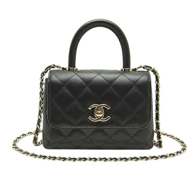 シャネル(CHANEL)ココハンドル エクストラミニチェーンショルダーバッグAP4244キャビアスキン/BK【中古】程度S【smtb-m】|エナミ質店ジュエリーGrue