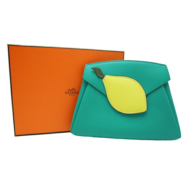 エルメス（HERMES）トゥッティフルッティ レモンポーチヴォースイフトX目じるし(2016年製）【中古】座標軸S【smtb-m】