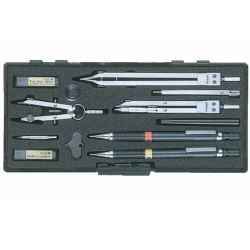 ＃１　製図器セット　DRAPAS 楽天市場】独式製図器 独式 8本組17品DRAPAS（ドラパス）NO01