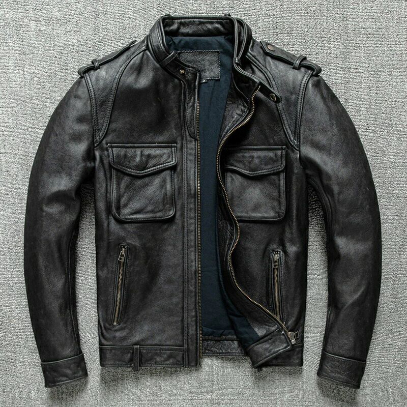 レザージャケット メンズ 本革 レトロ ウォッシュ ジャケット 秋 大きいサイズ ライダースジャケット バイク プレゼント 革ジャケット|ENBOUショップ