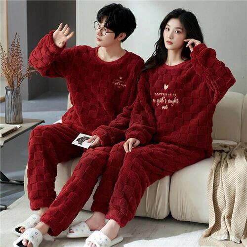 ペアパジャマ 冬 もこもこ カップル ペア モコモコ メンズ ペアパジャマ カップル 秋冬 結婚祝い プレゼント ペアパジャマ カップル 冬
