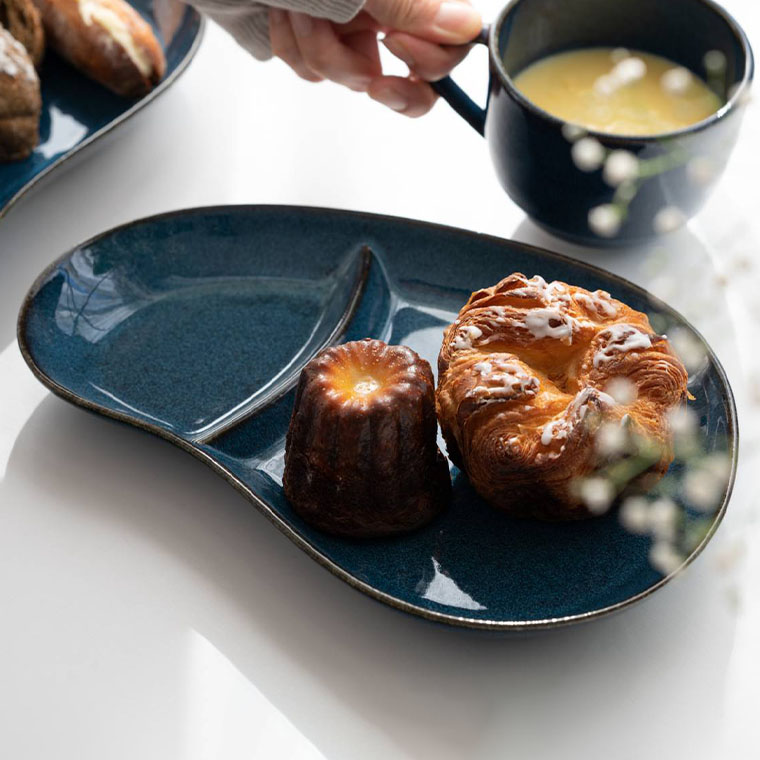 楽天市場】北欧ブルー 深ブルー おにぎり形ランチプレート 日本製 美濃