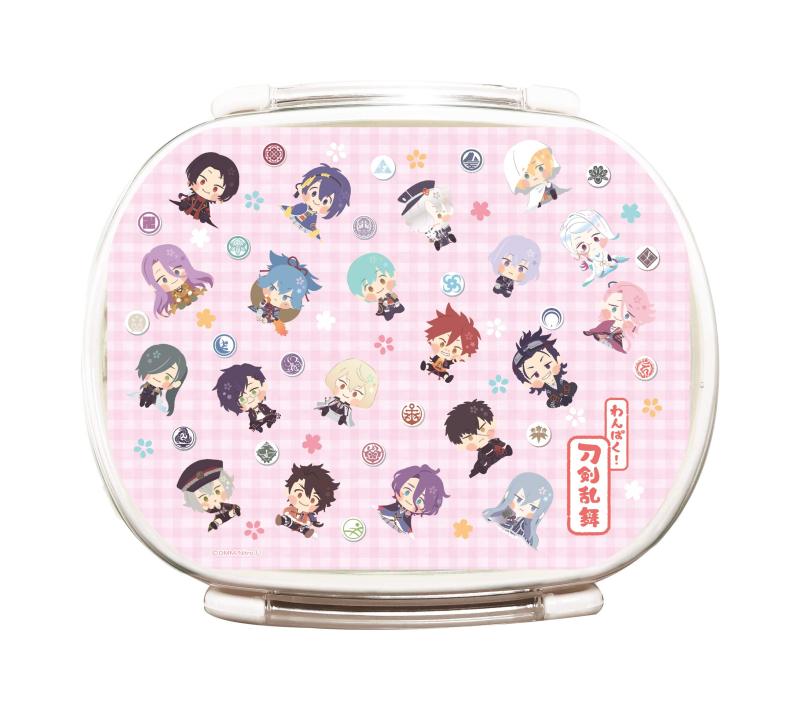 A3 わんぱく 刀剣乱舞 01 総柄デザイン ランチボックス H130×W160×D48mm プラスチック KLB-WTR-01画像