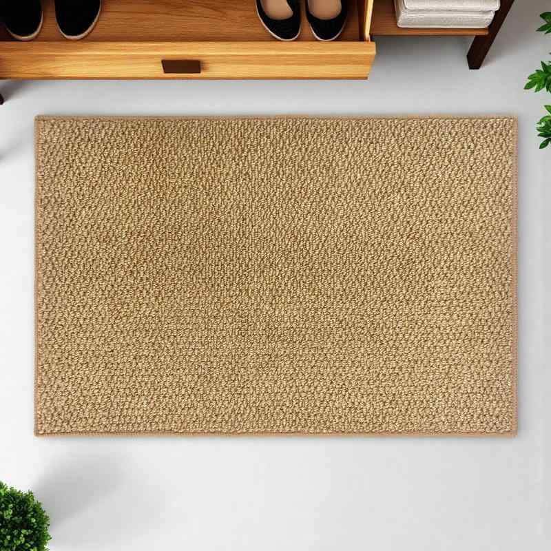 Pleadeliyループウール玄関マット 40×60cm お手入れ簡単ペット 引っ掻き防止マット抗菌滑り止め収納便利 玄関マット 室内 屋外用 店舗キッチン洗面所すべてに使える画像