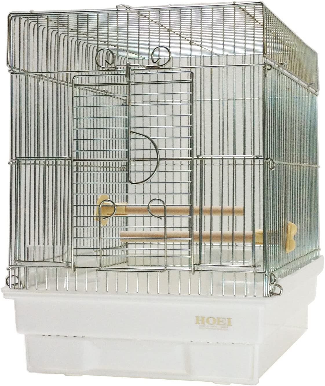 HOEI　鳥かご　ステンレス製　インコ　ケージ アクリルバードケージ HOEI 465オカメ（ステンレス）鳥かご用