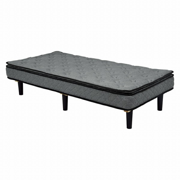【製造業者直送】萩原 ポケットコイルマットレスベッド KMB-3108GY（薄墨色）