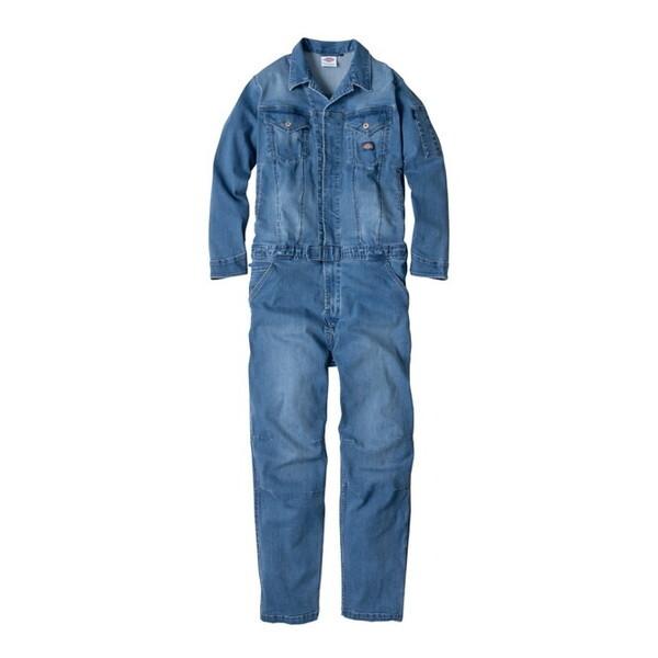 [Dickies ディッキーズ]ストレッチシルキーデニム ツナギ D686 ライトIND XL