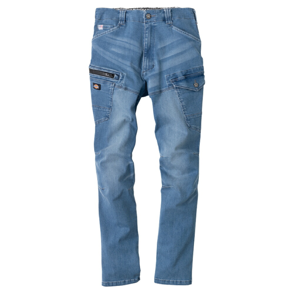 【Dickiesディッキーズ】ストレッチシルキーデニムカーゴ　Ｄ２９０５　ライトＩＮＤ　Ｌ