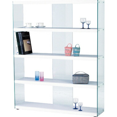 楽天市場】ガラス シェルフ ラック 4段 高さ149 奥行30 ディスプレイ
