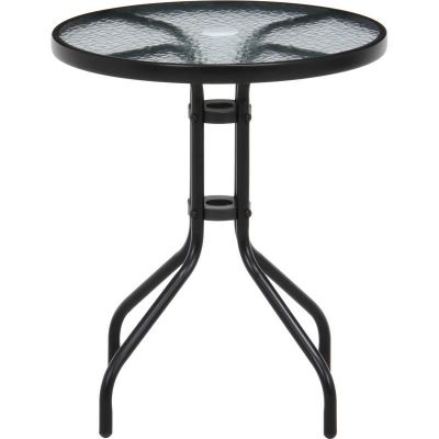 【メーカー直送】不二貿易 ガラステーブルBKFBC-01