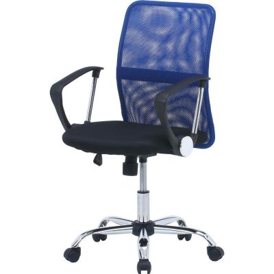 【メーカー直送】不二貿易 メッシュバックチェアーHF-78BLブルー