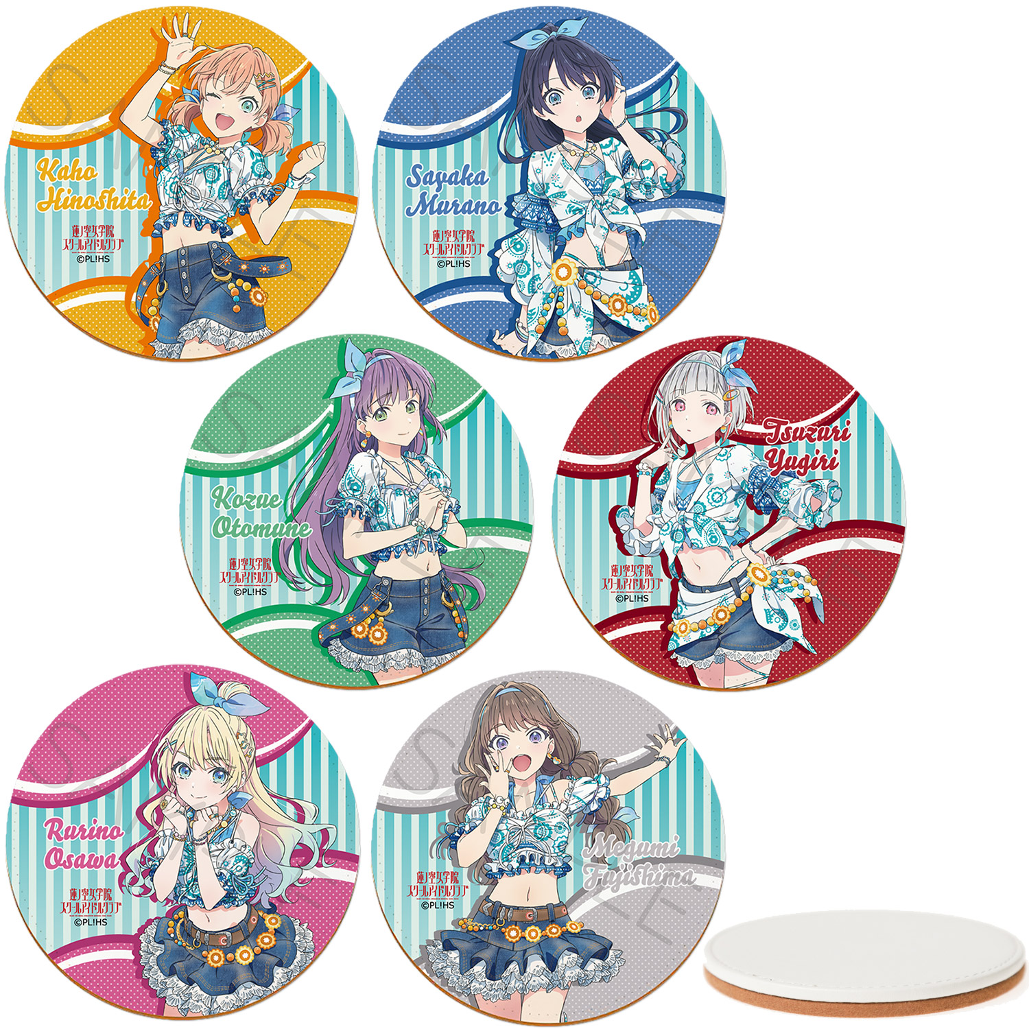 『ラブライブ！蓮ノ空女学院スクールアイドルクラブ』第3弾 レザーコースター SA(日野下 花帆) SB(村野 さやか) SC(乙宗 梢) SD(夕霧 綴理) SE(大沢 瑠璃乃) SF(藤島 慈) 公認グッズ キャラクターグッズ 合皮 コースター (公式 正規ライセンス取得) 公認グッズ画像