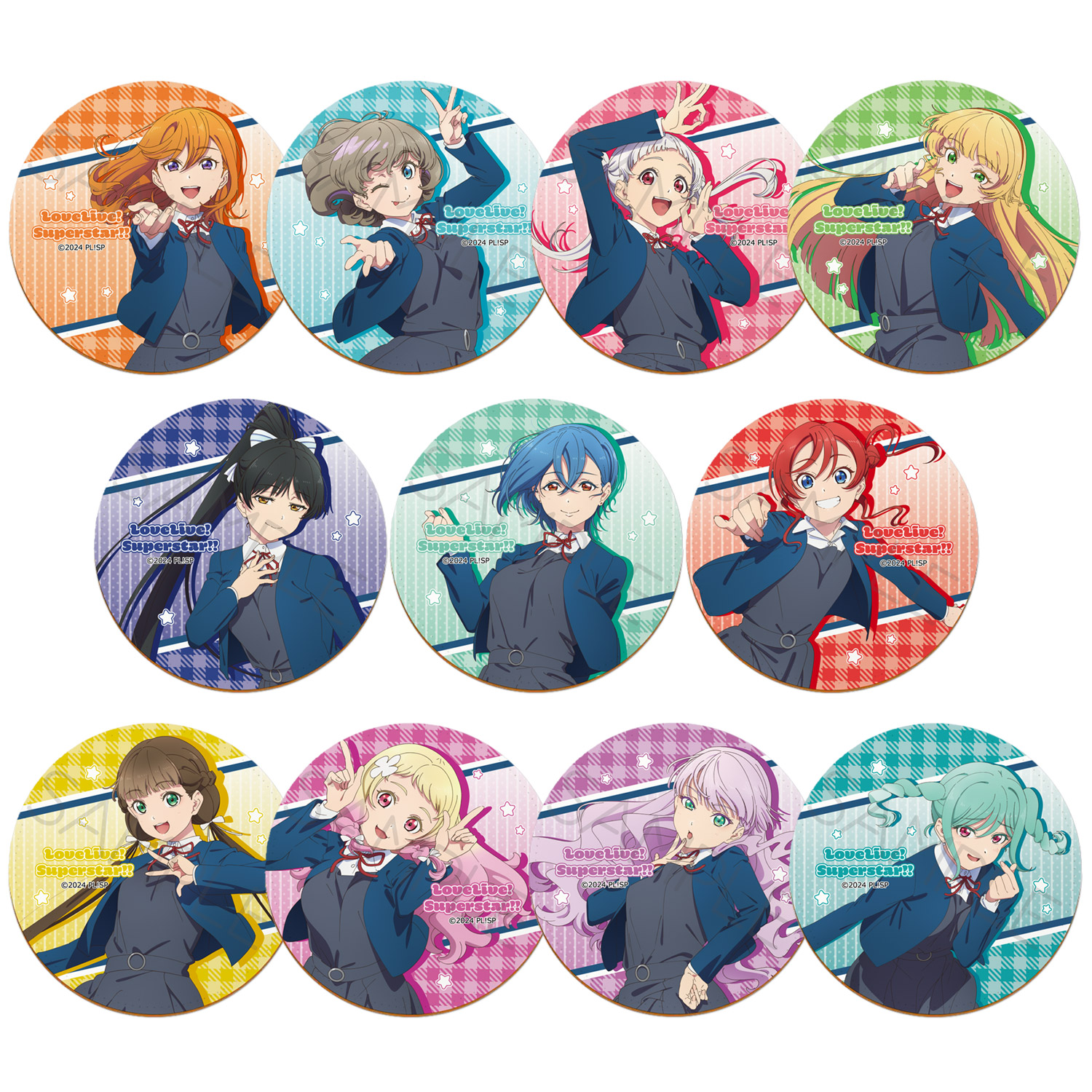『ラブライブ！スーパースター!!』 第4弾 レザーコースター 澁谷かのん 唐可可 嵐千砂都 平安名すみれ 葉月恋 若菜四季 米女メイ 桜小路きな子 鬼塚夏美 ウィーン・マルガレーテ 鬼塚冬毬 キャラクターグッズ 合皮 コースター (公式 正規ライセンス取得) 公認グッズ画像